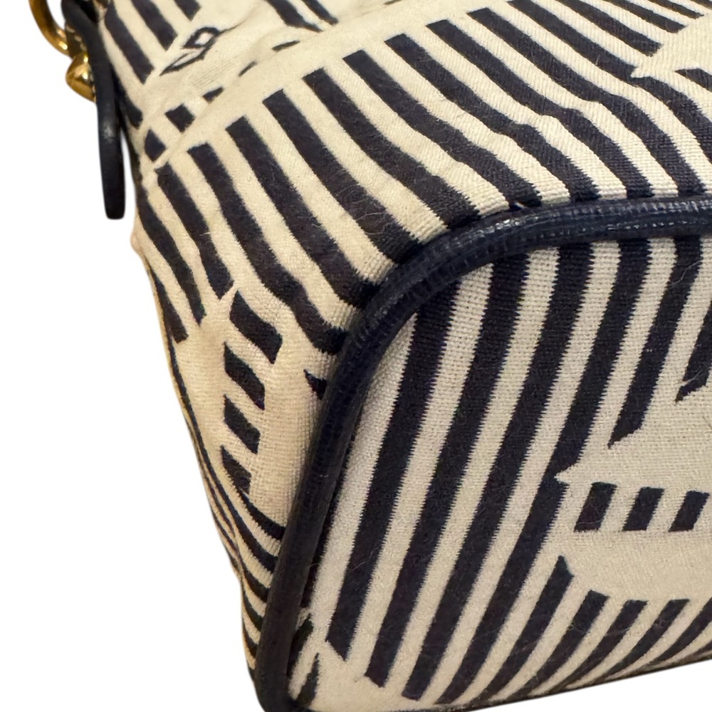 Dooney & Bourke Navy and Cream Sailboat Stripe Crossbody - Picture 4 of 9